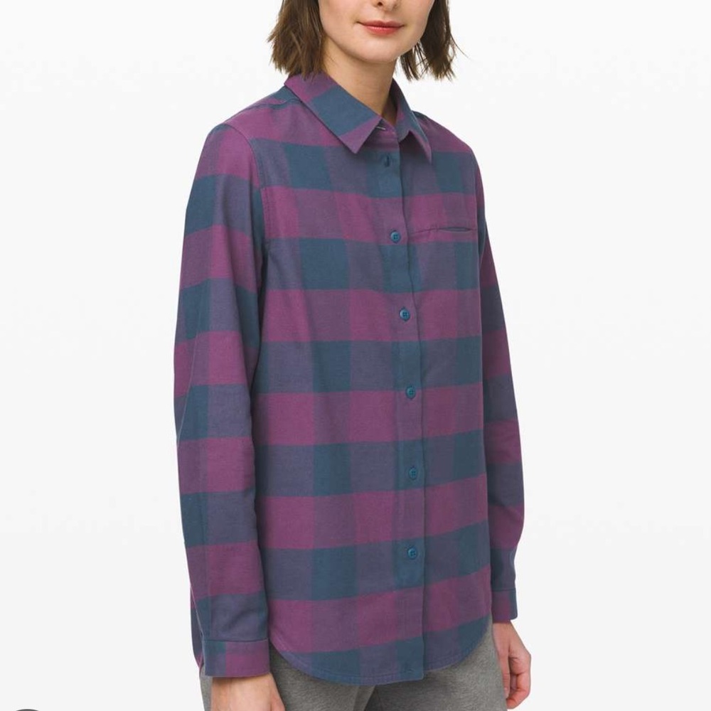 Lululemon Full Day Ahead Flannel Shirt size 6